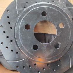 2010 Dodge Charger Rear Drilled & Slotted Brake Rotors (New)