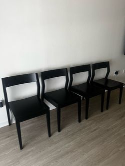 Black Wooden Dining chairs