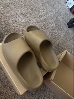Yeezy slides brown