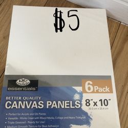 Royal And Langnickel 8x10 Canvas Panels 6 Pack 