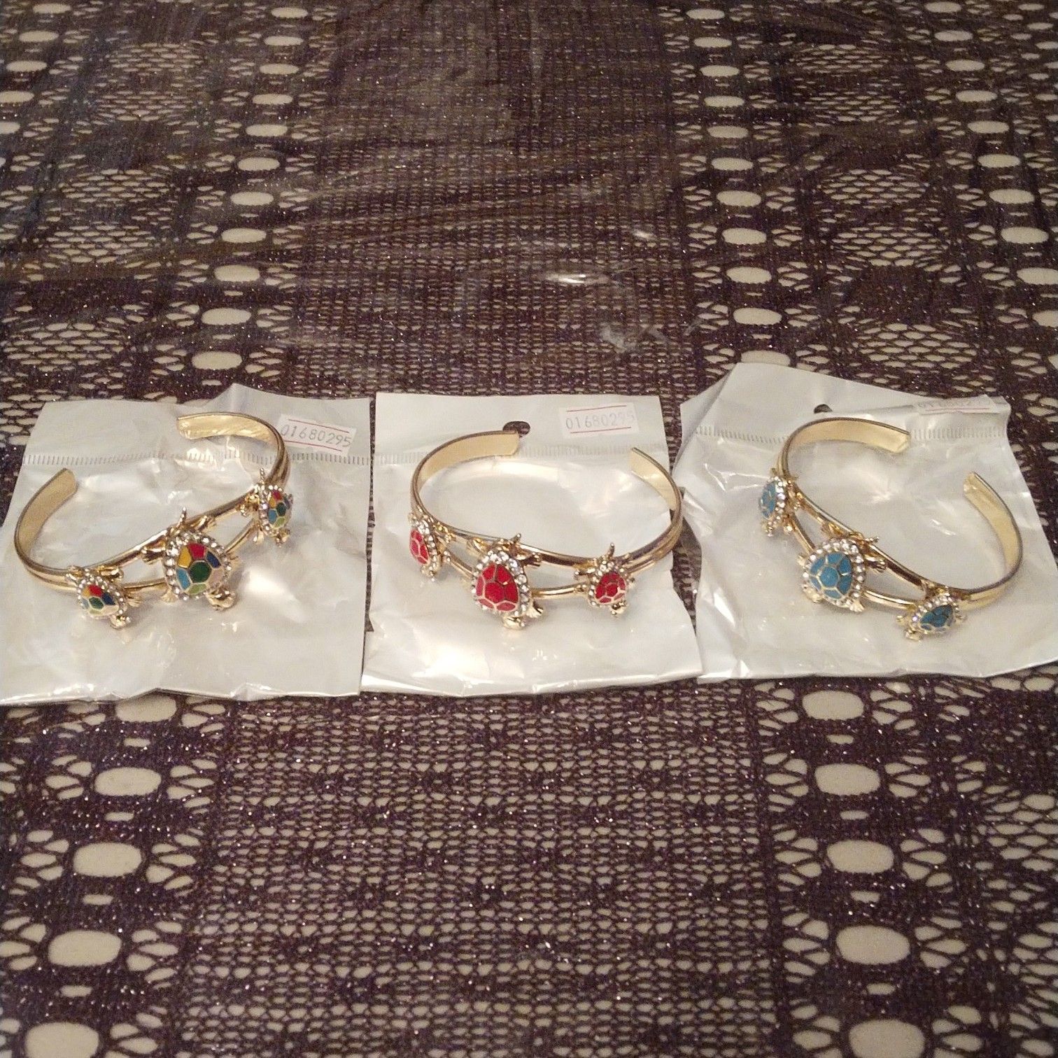Gold plated turtle bracelets