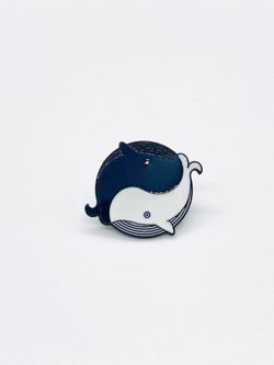 Whale Ying &Yang Pins