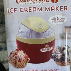 BRAND NEW IN BOX Cold Stone Creamery Ice Cream Maker Machine for Ice Cream, Gelato, Sorbet, Frozen Yogurt with Mixing Bowl