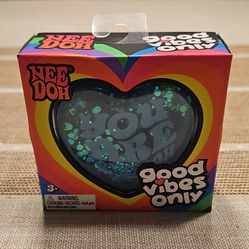 Needoh Good Vibes Only Heart BLUE Stress Squishy