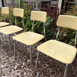 4 Haywood Wakefield Heywoodite Mid Century 1960s Dining Or School Chairs