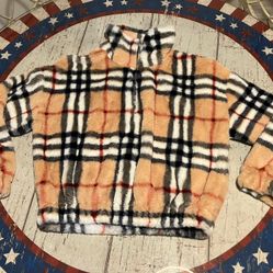 Honey & Sparkle Half Zip Plaid Print Sweatshirt Juniors Girls M MEDIUM