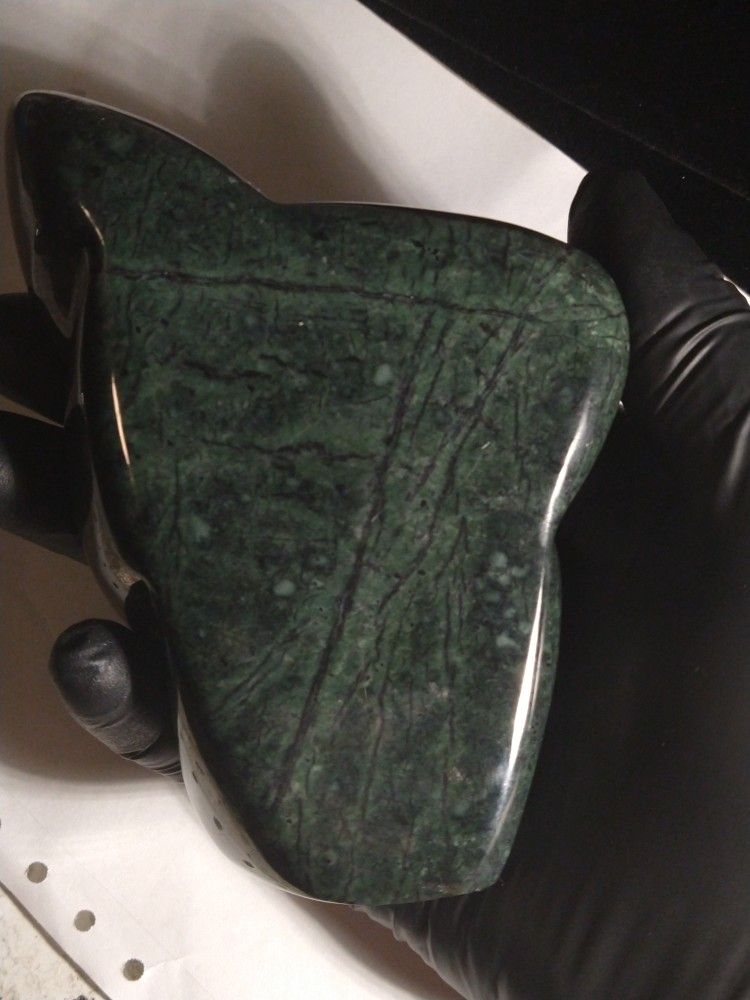 Large Natural Green Serpentine Sculpture