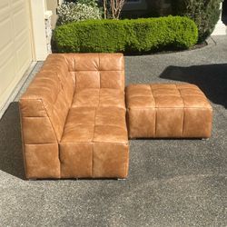Pottery Barn Teen Leather Sectional Sofa -Delivery Available