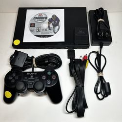 Sony PlayStation 2 PS2 Slim Black Console, TESTED & WORKING! Madden 05 