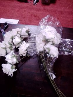 White Artificial Rose Stems Bundle( 2.00 a stem )