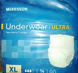 2 packs of Adult xl disposable briefs