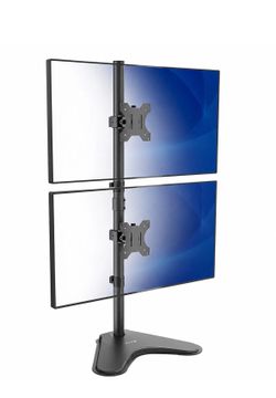 VIVO STAND V002L Up to 34" Dual Computer Monitor Vertical Desk Stand - Black