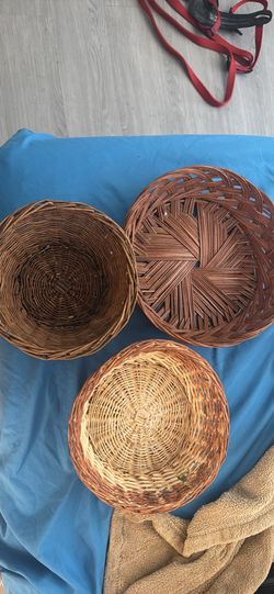 Wicker Baskets Set of 3