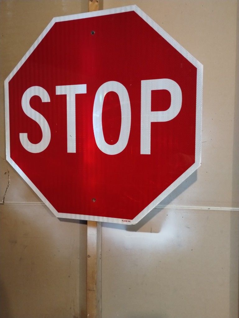 New And Very Clean Stop Sign