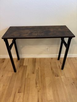 Rustic Brown Folding Table 16” x 36”, 30” tall