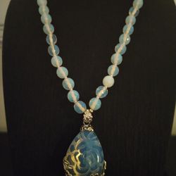 18 Inch Rainbow Moonstone Necklace 8mm