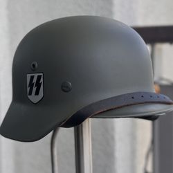 WWII German Helmet (Camo Cover Included)