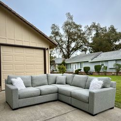 Scandinavian Designs Modular Sectional | Down-Blend Cushions | Bahama Graphite | FREE Delivery