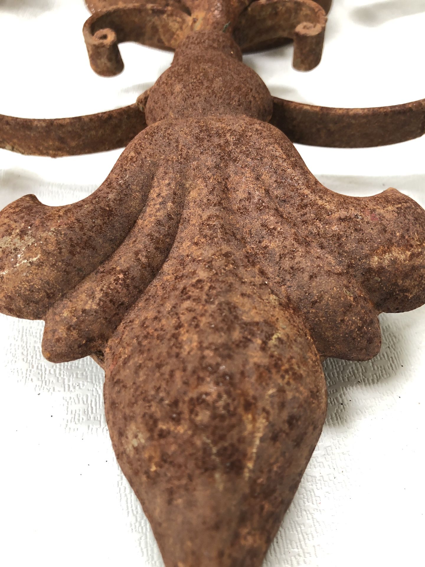 Wrought iron vintage candelabra set of 2 for $25