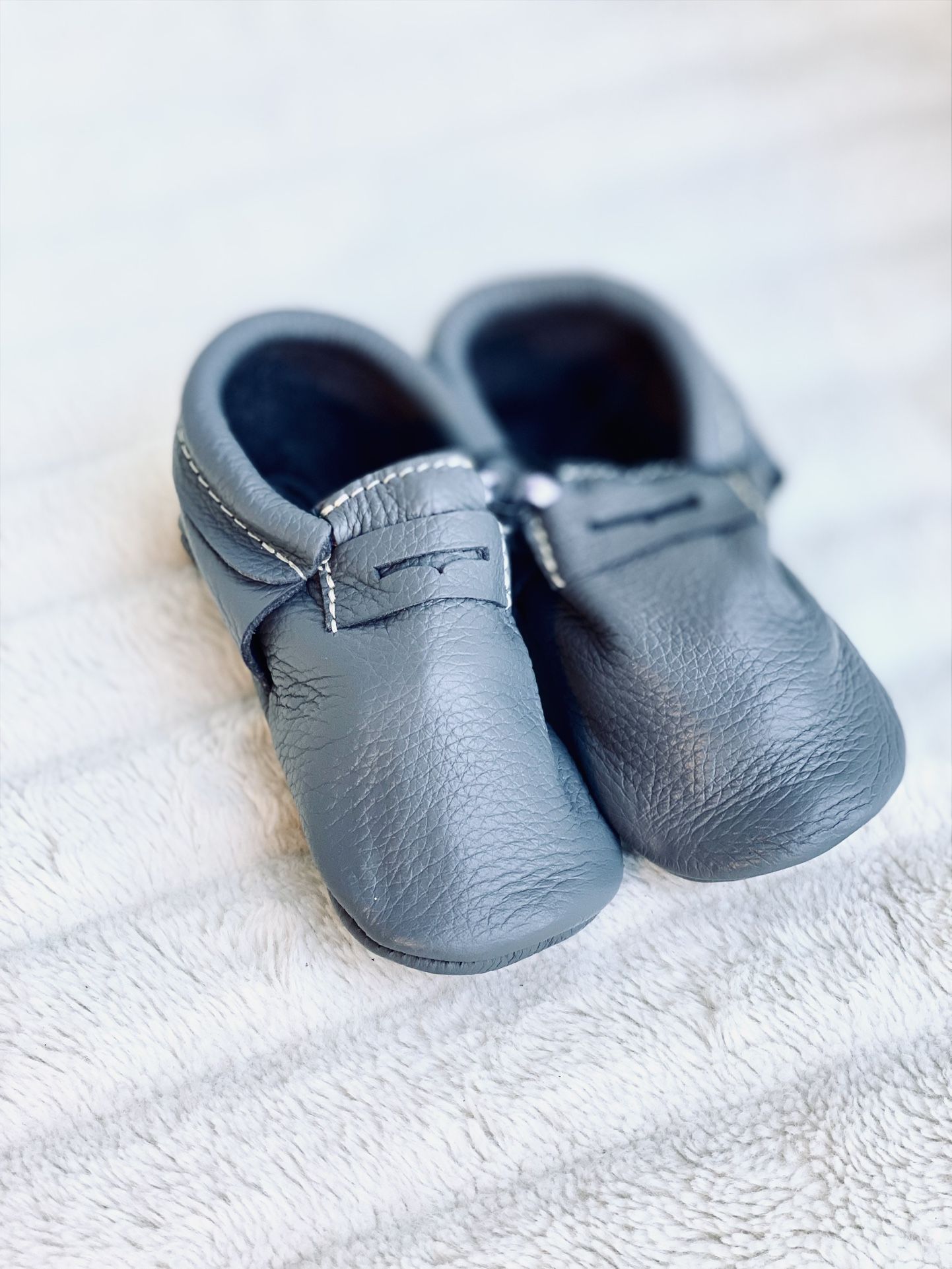 Gray Baby Mocassins