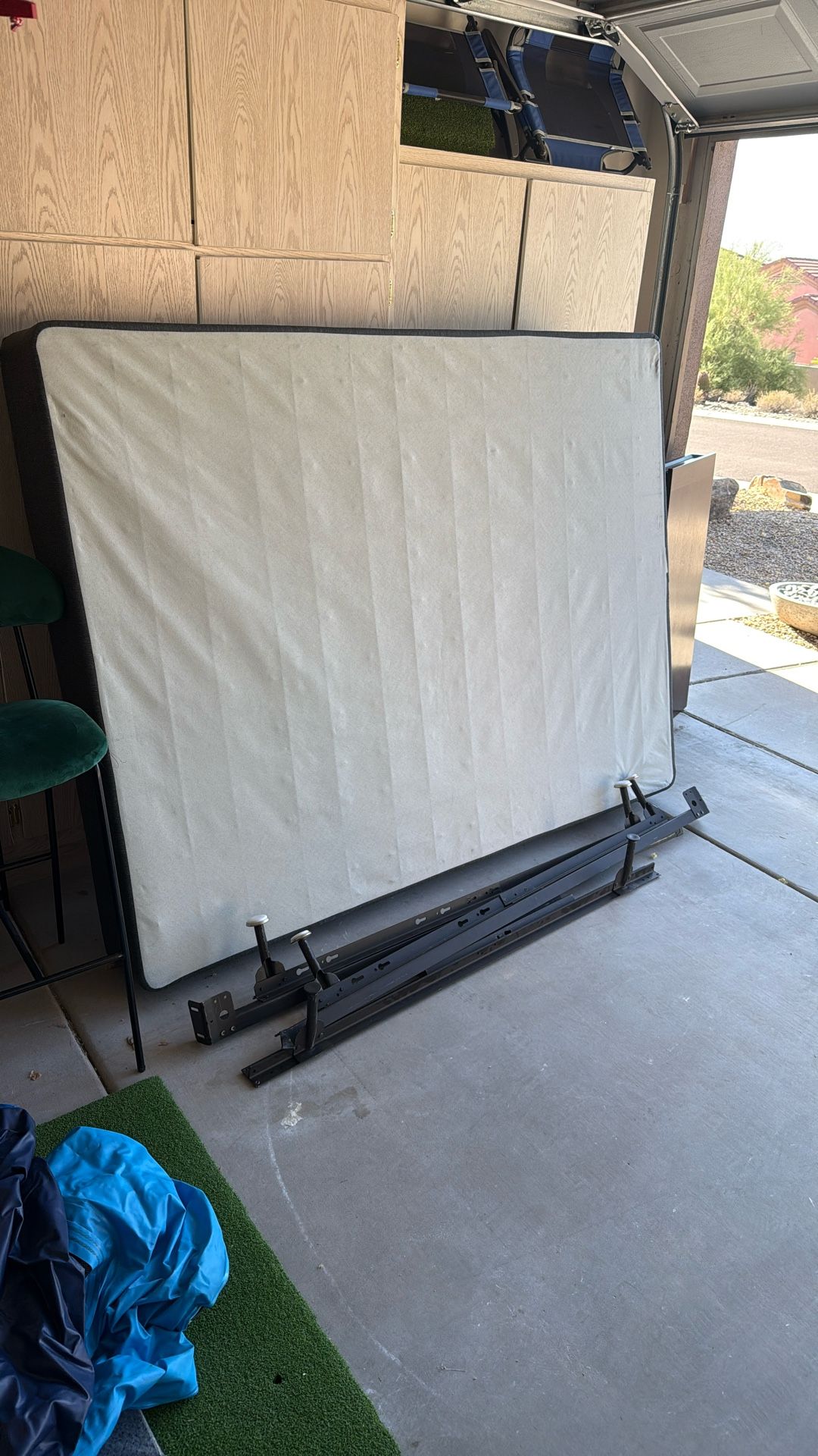 Queen Box Spring And Frame - FREE