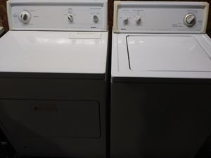 Photo Kenmore set washer and gas dryer they both work great heavy duty extra load capacity I can deliver for a small fee