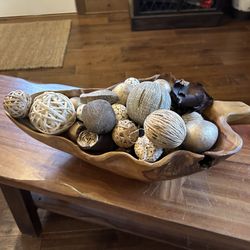 Wood Bowl And Fillers  