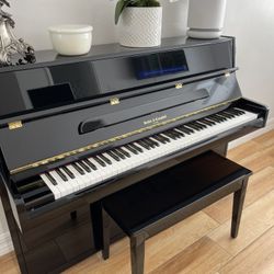 Kohler And Campbell Console Piano.  KC-142 Ebony Finish