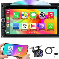 Double Din Car Radio Stereo with 7-Inch Touch Screen, Support CD/DVD Player