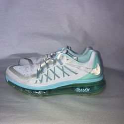 NIKE Air Max 698903-007 Sneaker Shoes White Teal (Size 7.5) T-9