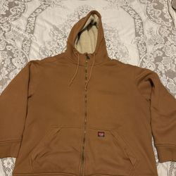 Brown Wrangler Sherpa Lined Hoodie XL