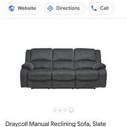 Navy Blue Recliner Couch Sofa