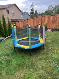 55” Toddler Kids Trampoline with safety net
