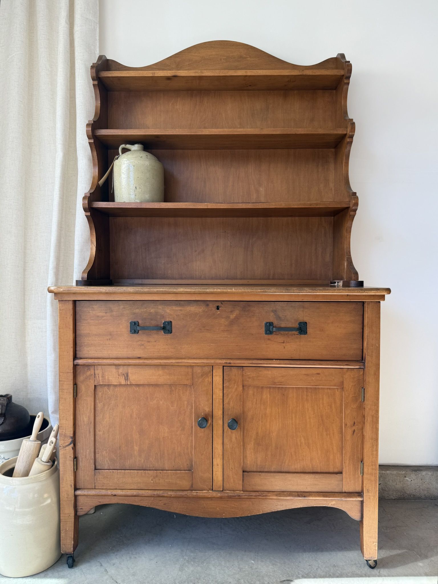 Vintage Solid Wood Hutch