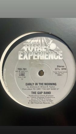THE GAP BAND - EARLY IN THE MORNING 12’ RECORD 80’S FUNK OLD SCHOOL 80’S FUNK 80’S BOOGIE FUNK 