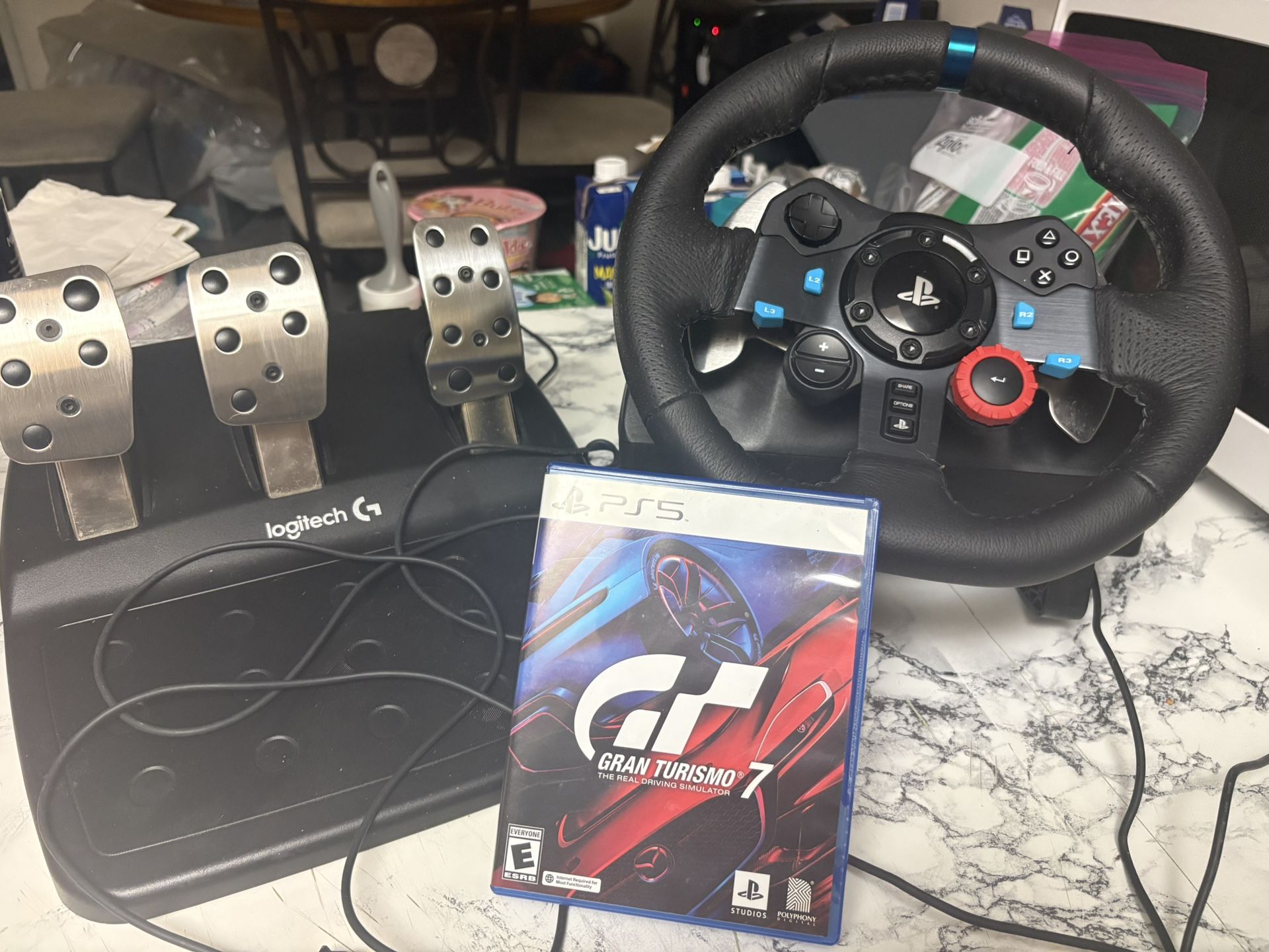 PlayStation Steering Wheel+peddles+Gran Turismo 7