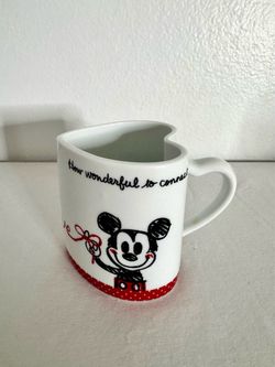 Disney Mickey & Minnie Heart Shaped Mug