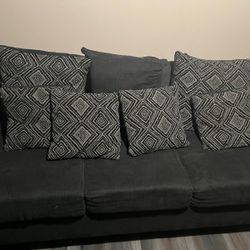 2 Gray And Black Couch Living Room