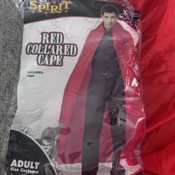 Red Collared Cape Costume For Men All Size 