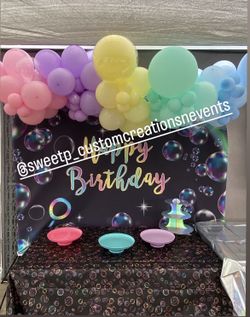 Bubbles Balloon Backdrop