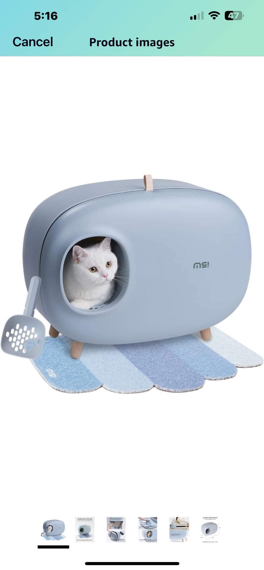 Retro Mid Century Modern Cat Litter Box