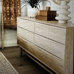 🪞Article LENIA White Oak 6-DRAWER DOUBLE DRESSER - SALE ~25% Off