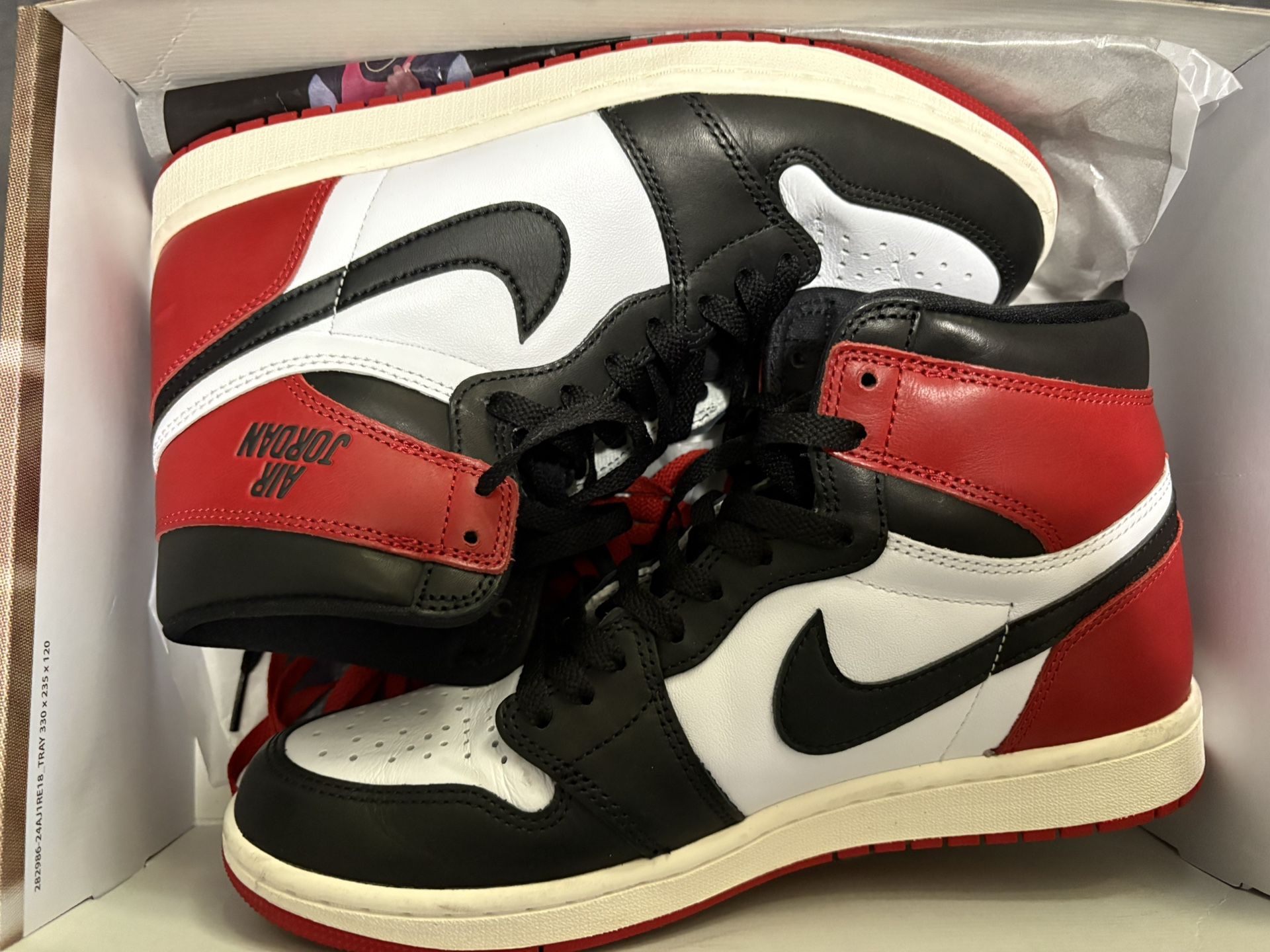 Jordan 1 Black Toe Reimagined Size 9