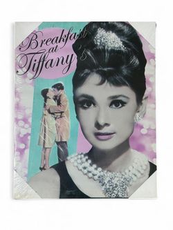 Audrey Hepburn Breakfast at Tiffany’s Canvas Wall Art New & Sealed Silver Buffalo