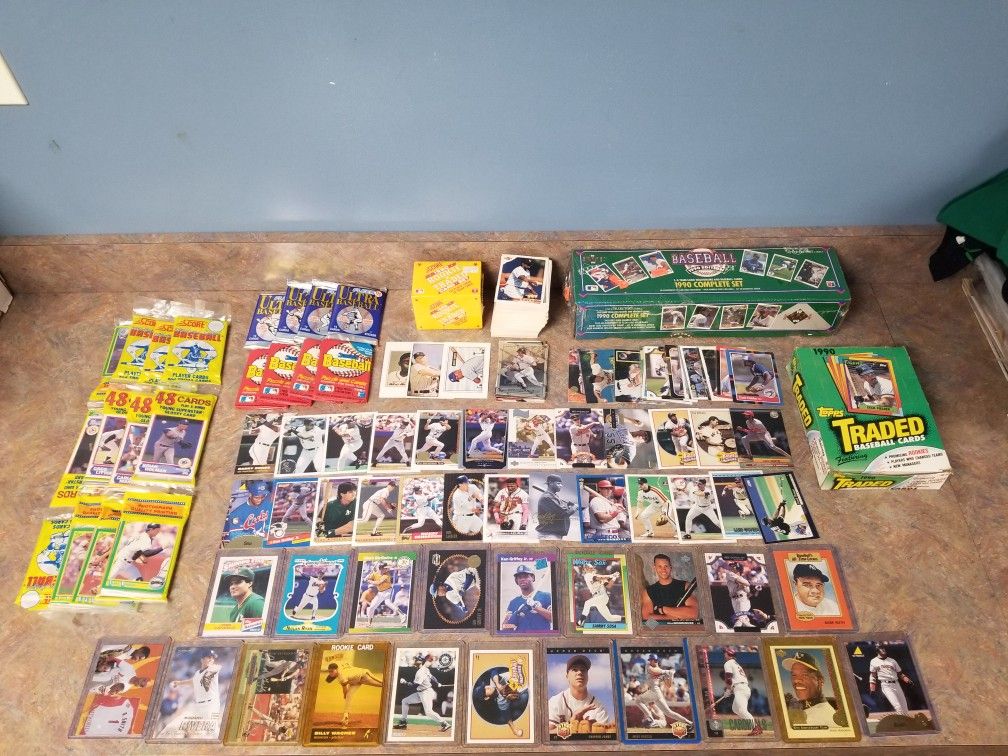 Nice Vintage 80-90s Baseball Card Collection with Box Packs Sets Stars Hofs rookies +++