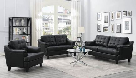 Brand New Black Sofa and Love Seat Set