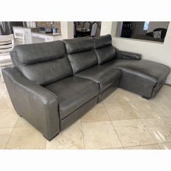 Reclining 100 Percent Leather Sofas All 3 Chairs Recline