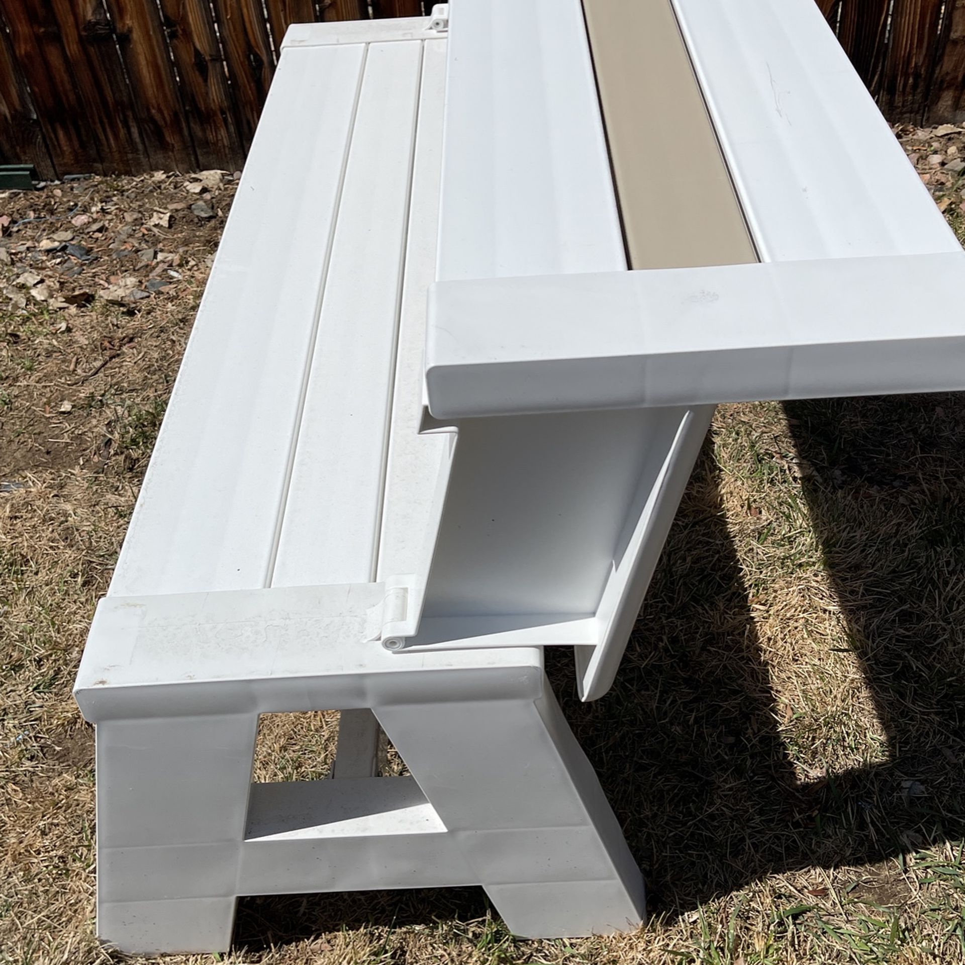 White Bench Converts to Picnic Table 60 for Sale in Denver, CO OfferUp