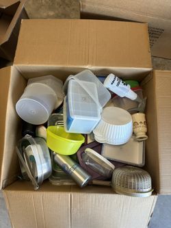 Box Full Of Kitchen Boxes And Storage.