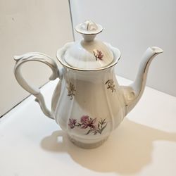 Vintage FINE BOHEMIAN CHINA CZECHOSLOVAKIA Coffee Tea Pot Hard To Find Pattern🦄